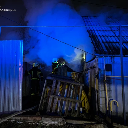 Пожежа на Миколаївщині 5 лютого, фото: ДСНС