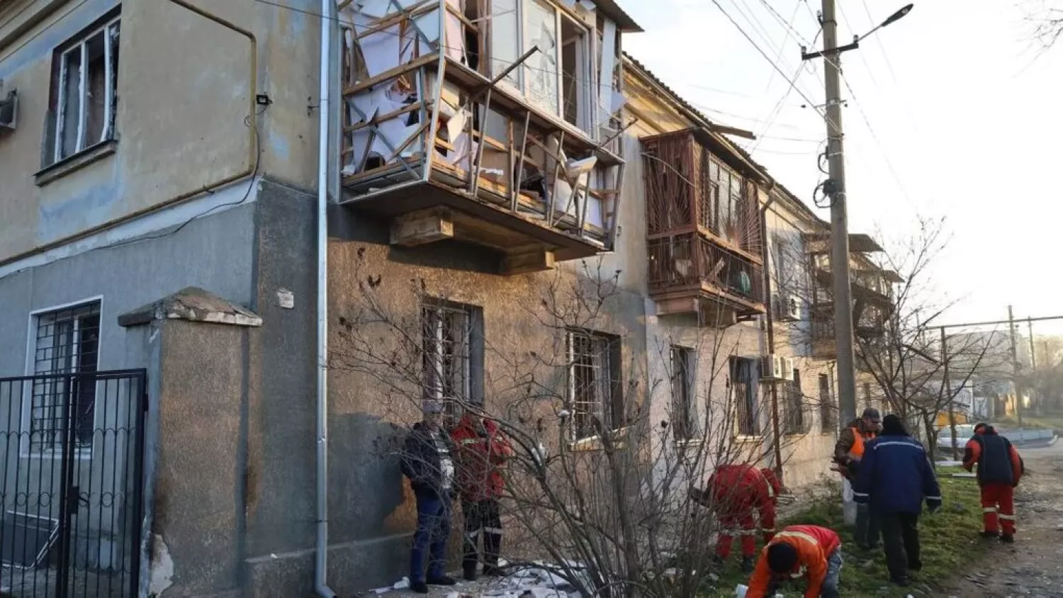 Пошкоджений через обстріл будинок в Ізмаїлі. Фото: Ізмаїльська РВА