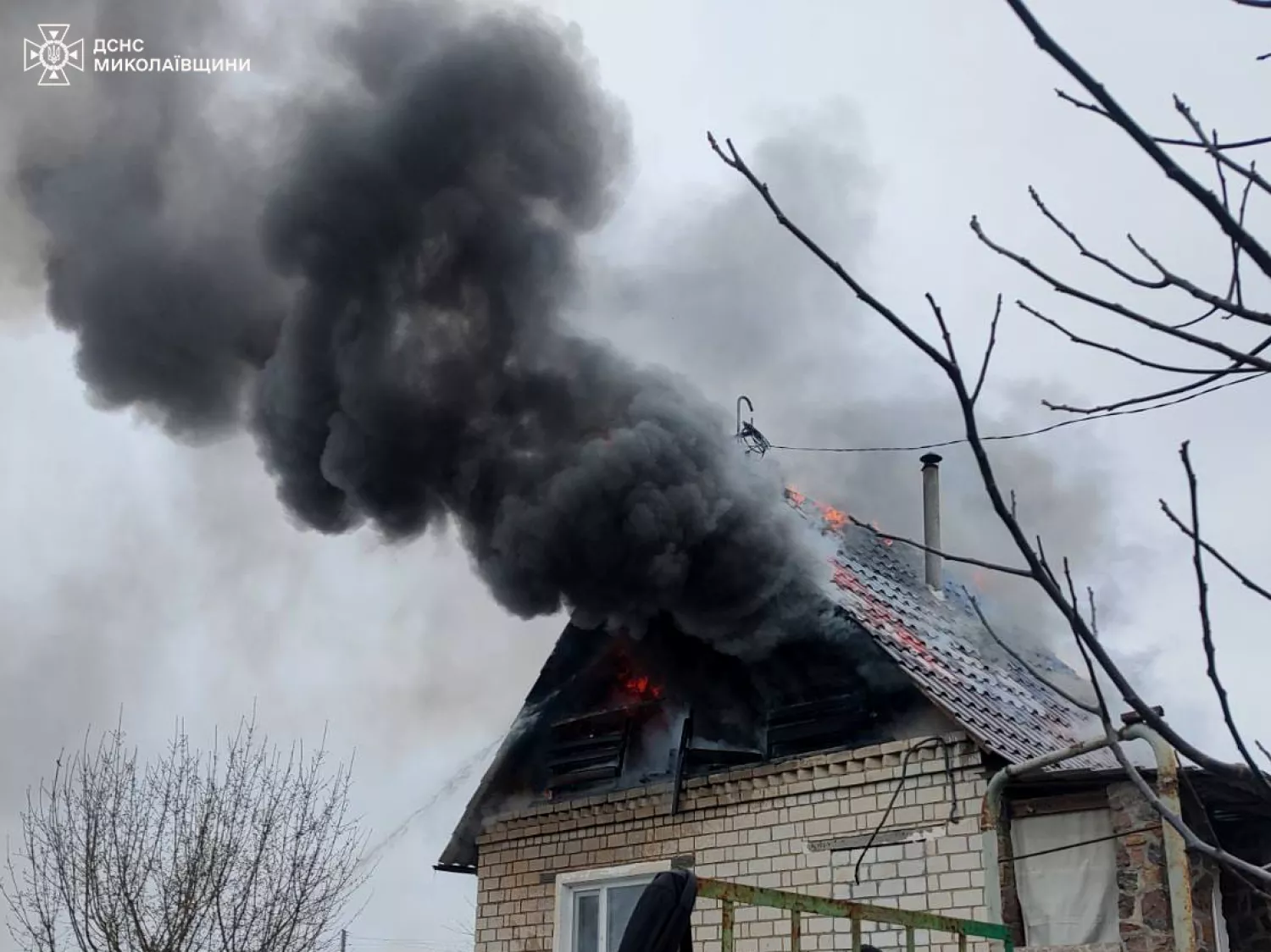 Пожежа в дачному будинку у селі Галицинове 10 березня, фото: ДСНС
