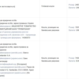 Грошові активи вказані у декларації. Скриншот з відео