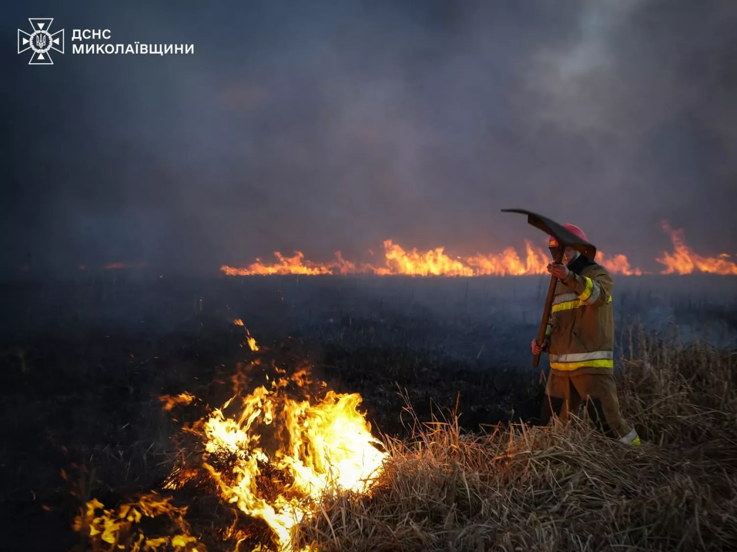 Пожежа у Миколаївській області 7 березня, фото: ДСНС