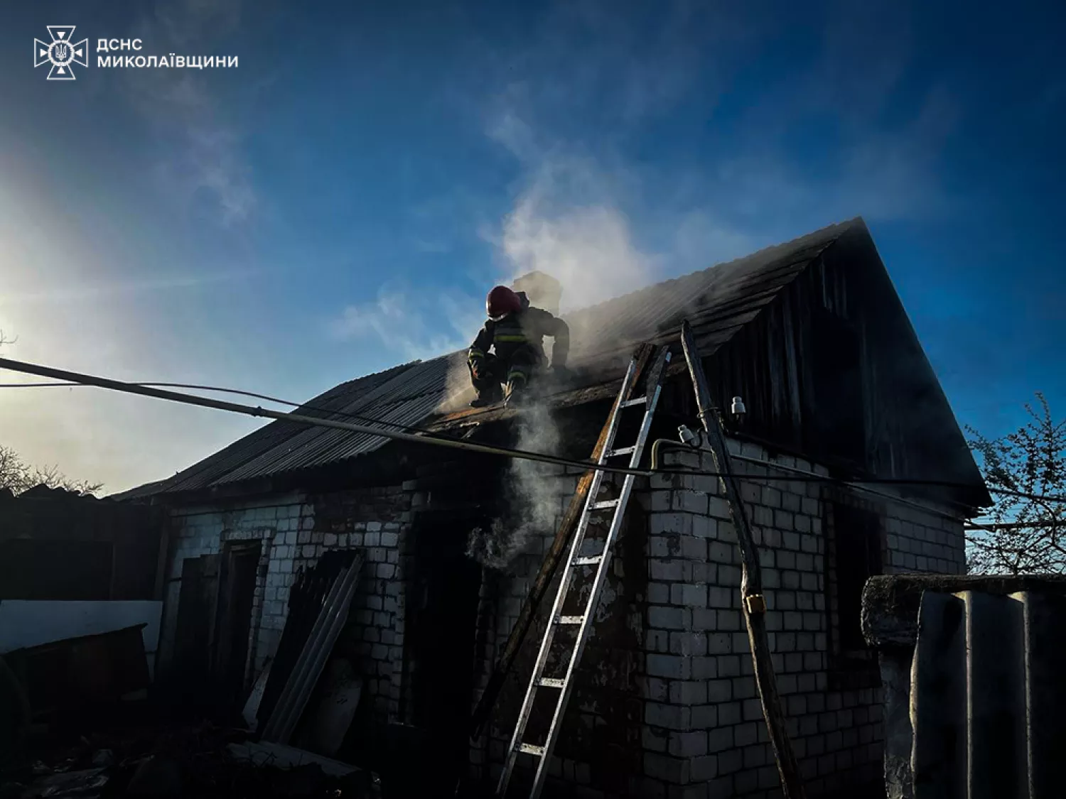 Пожежа на Миколаївщині, фото: ДСНС