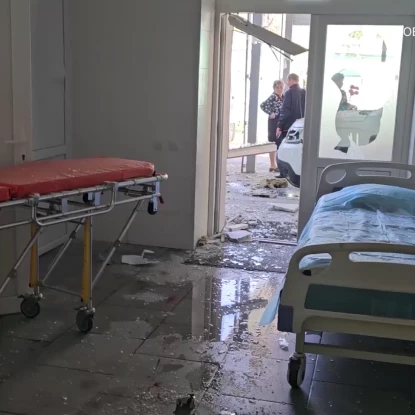 Росія атакувала 22 квітня лікарню у Херсоні. Скриншот з відео