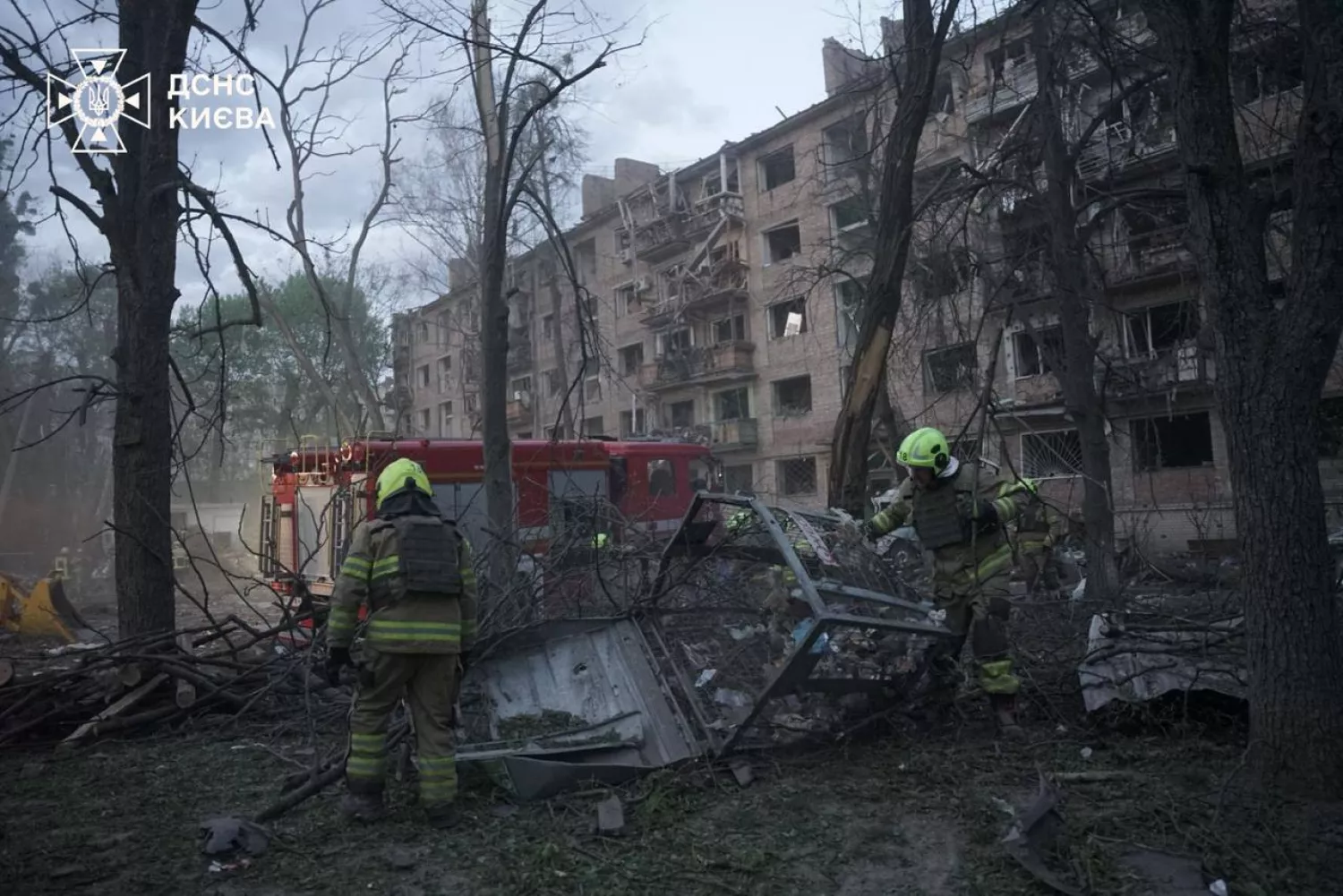 Атака на Київ 24 квітня, фото: ДСНС
