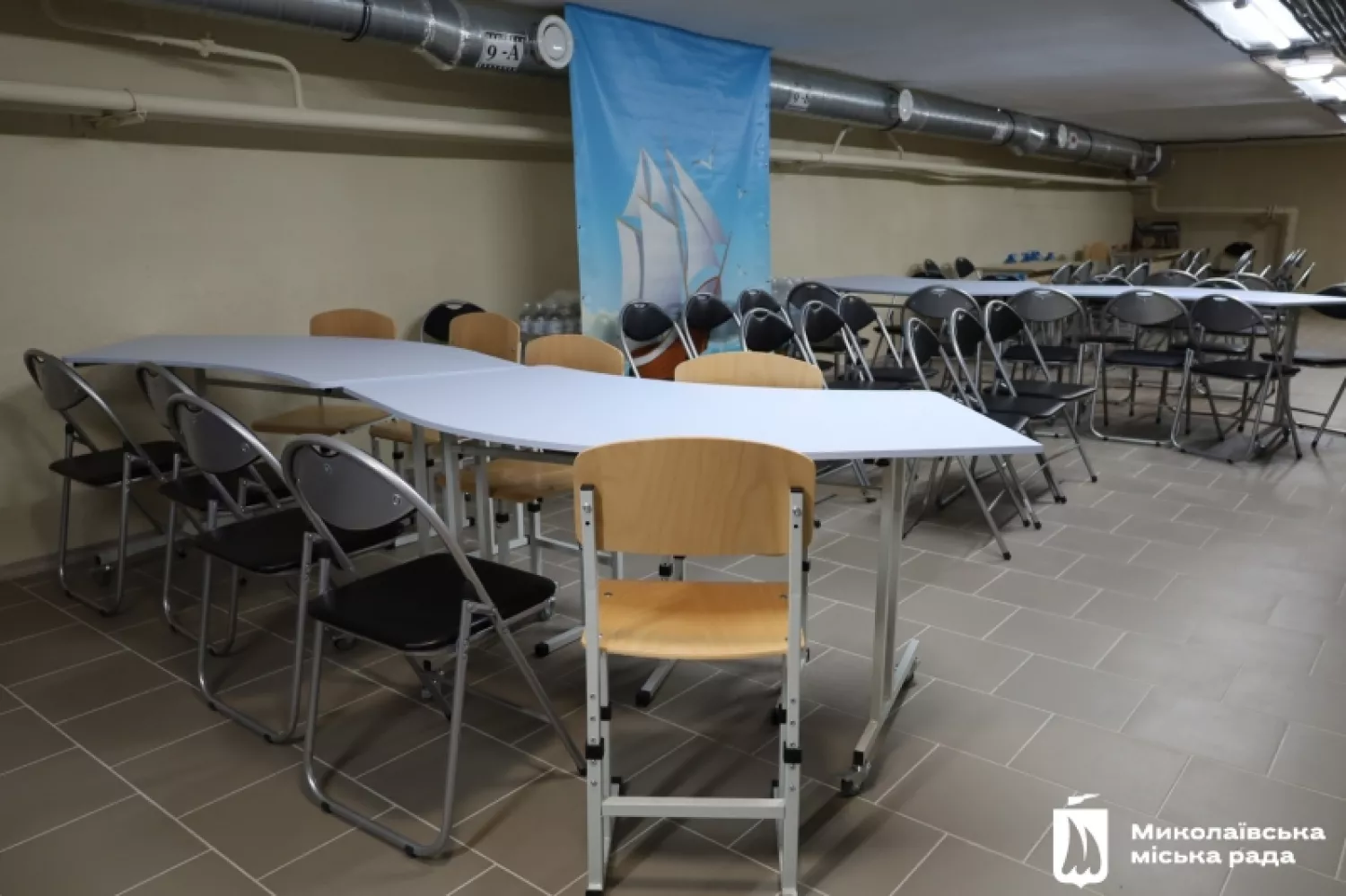 В Інгульському районі Миколаєві відремонтували шкільне укриття. Фото: Миколаївська міська рада