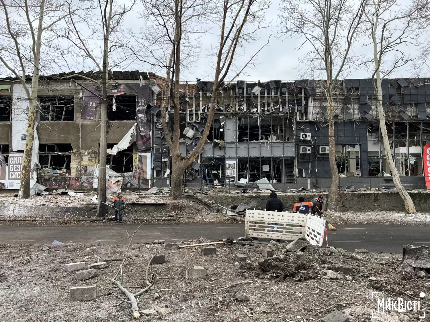 Наслідки нічної атаки на Миколаїв 16 лютого, фото: «МикВісті»