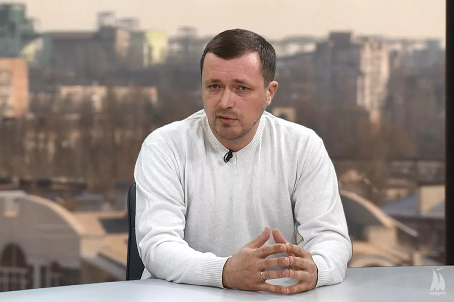 Голова адміністрації Корабельного району Олександр Цуканов. Скриншот з програми ТРК МАРТ