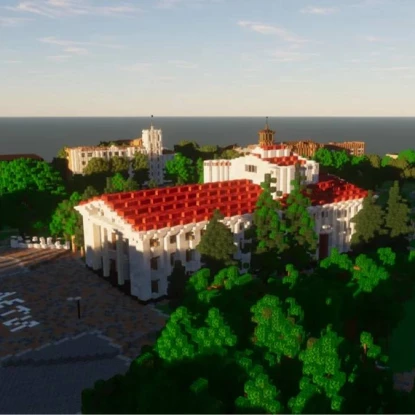 Геймери відтворюють Маріуполь у грі Minecraft. Фото: Маріупольська міська рада