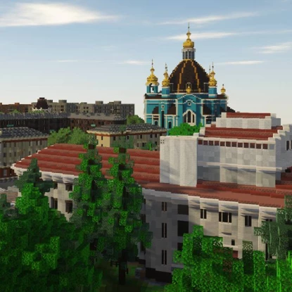 Геймери відтворюють Маріуполь у грі Minecraft. Фото: Маріупольська міська рада