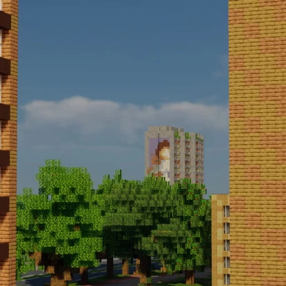 Геймери відтворюють Маріуполь у грі Minecraft. Фото: Маріупольська міська рада