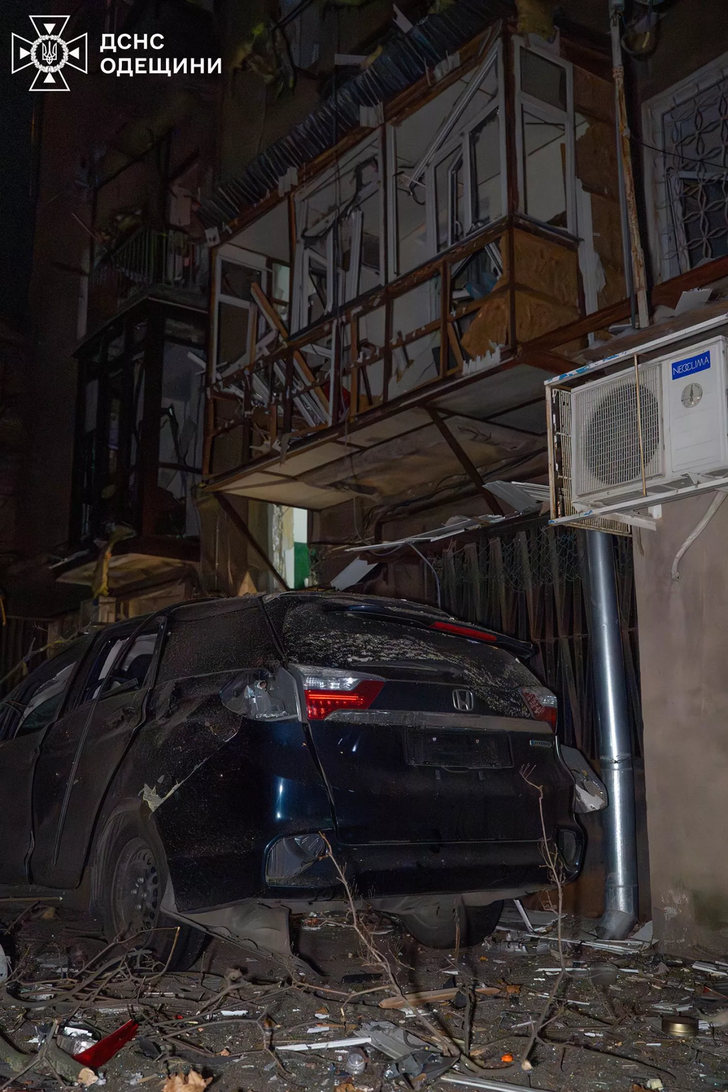 Обстріл Одеської області 13 січня. Фото: ДСНС