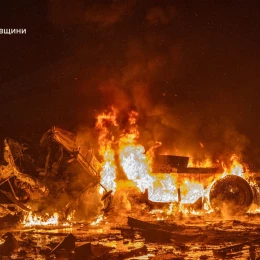 Обстріл України 13 січня. Фото: ДСНС