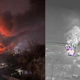 Сили безпілотних систем завдали ударів по енергооб'єктах на окупованій Донеччині. Скриншот відео: СБС