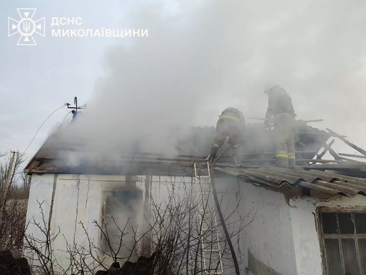 Пожежа на Миколаївщині. Фото: ДСНС