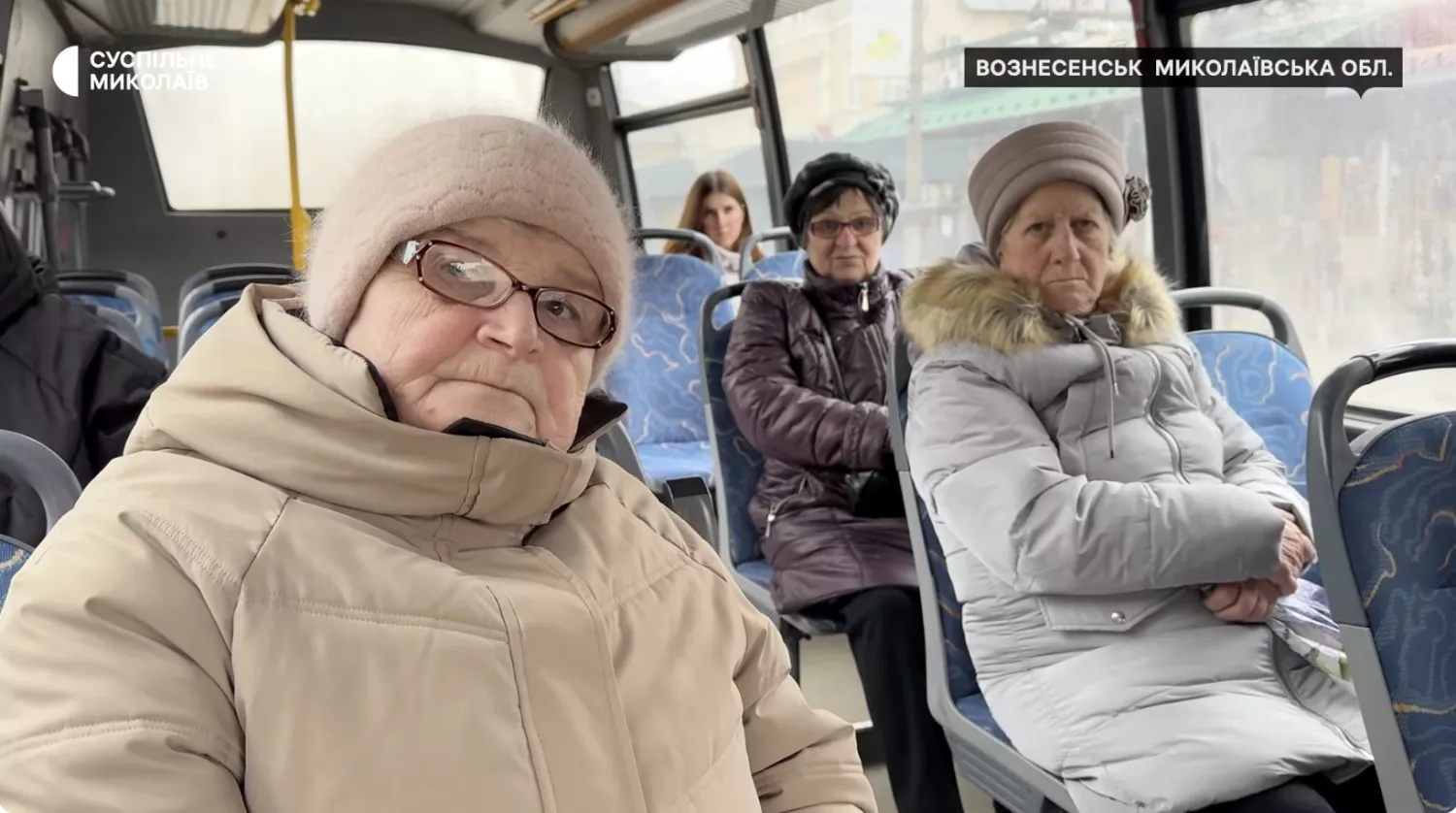 У Вознесенську тривають проблеми в роботі міського транспорту, скриншот з сюжету Суспільне Миколаїв
