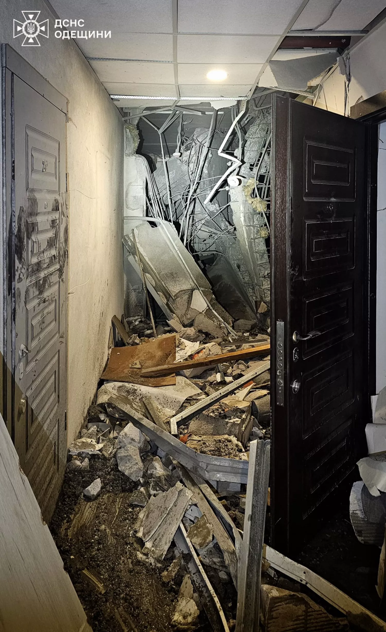 Обстріл Одещини 19 січня. Фото: ДСНС Одеської області