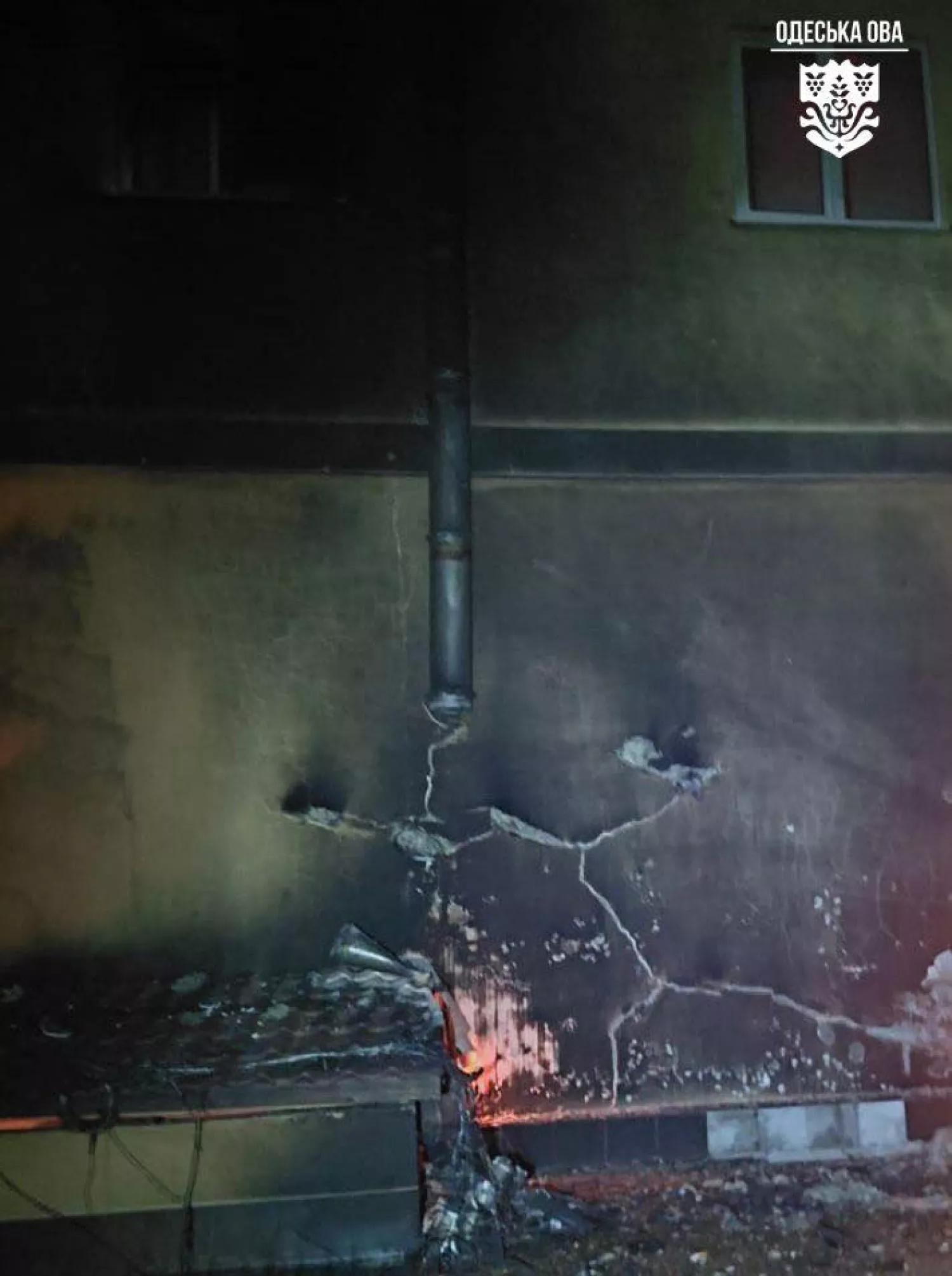 Обстріл Одещини 19 січня. Фото: ОВА