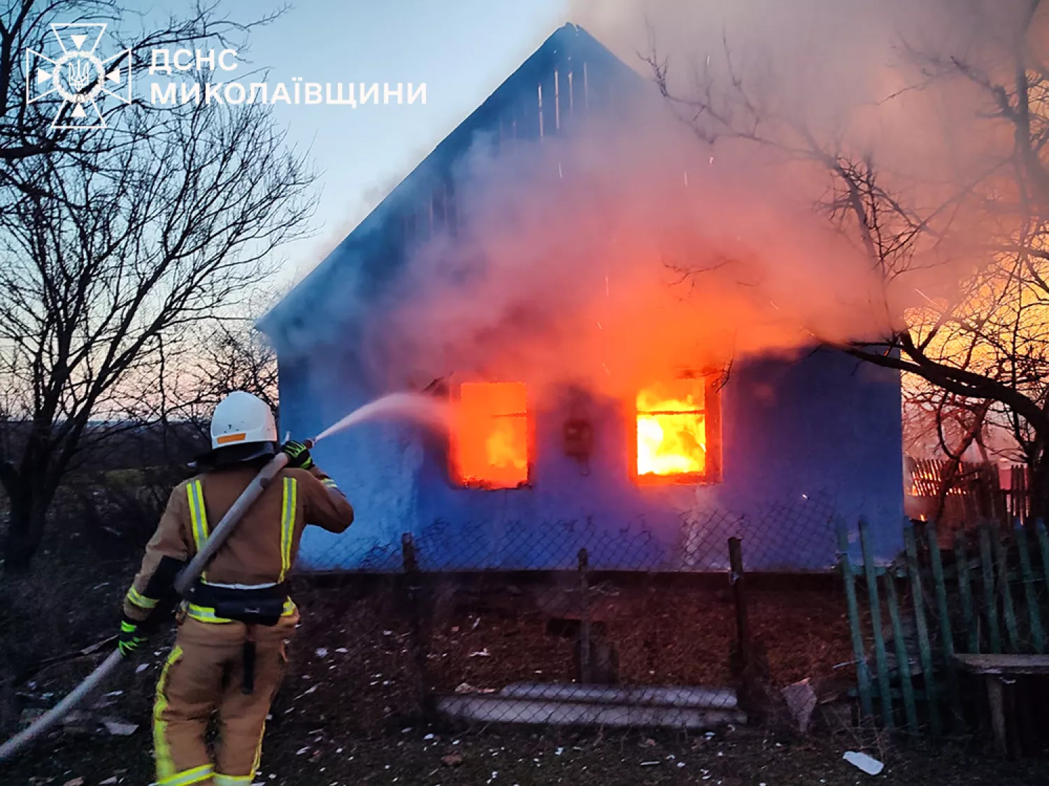Пожежа на Миколаївщині. Фото: ДСНС