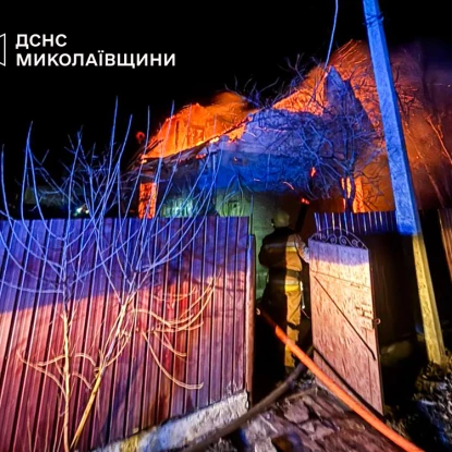Пожежа на Миколаївщині. Фото: ДСНС