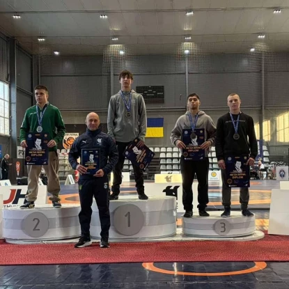 Спортсмени Миколаївщини здобули шість нагород на Всеукраїнському турнірі з греко-римської боротьби. Фото: Миколаївська ОВА