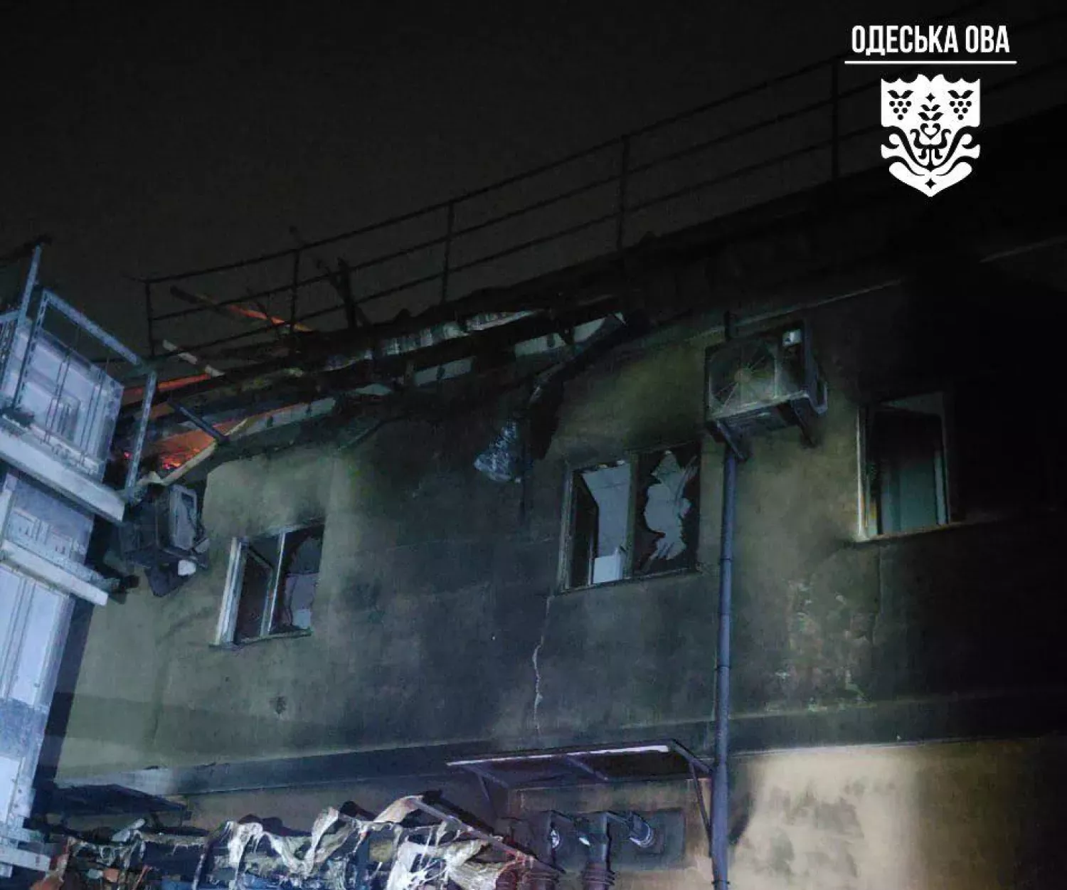 Обстріл Одещини в ніч на 19 січня. Фото: ОВА