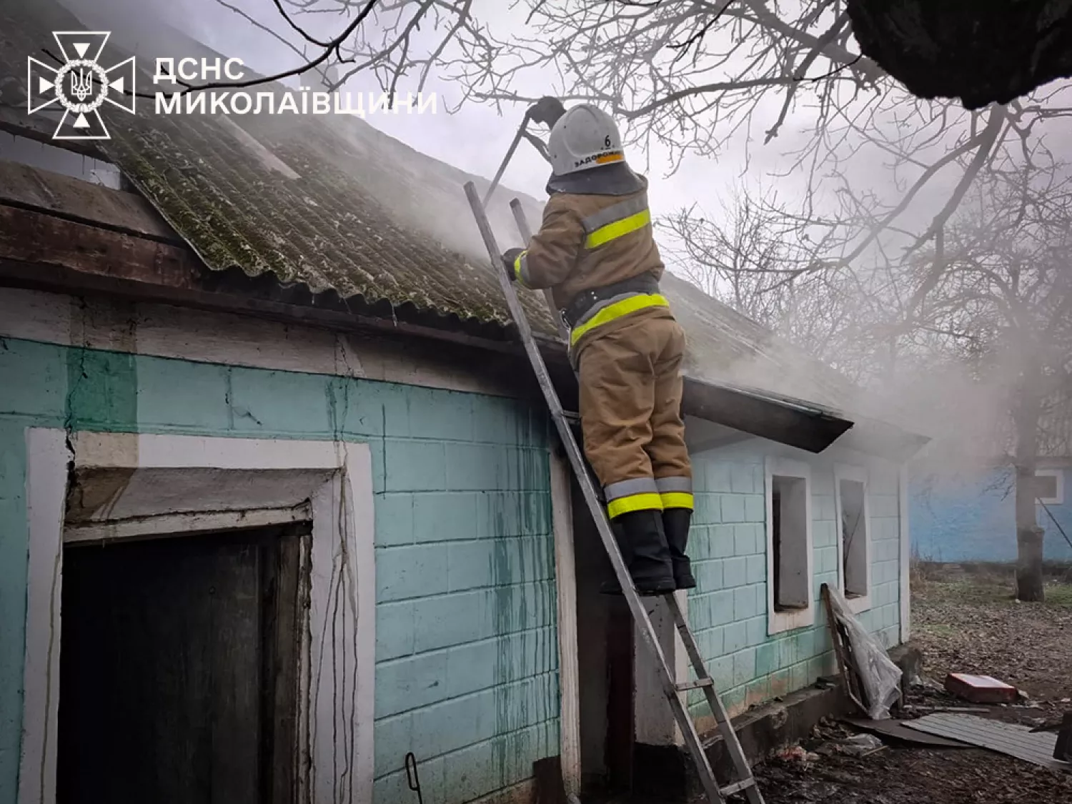 Пожежа на Миколаївщині. Фото: ДСНС