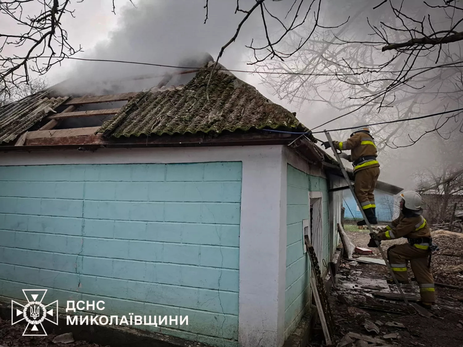 Пожежа на Миколаївщині. Фото: ДСНС