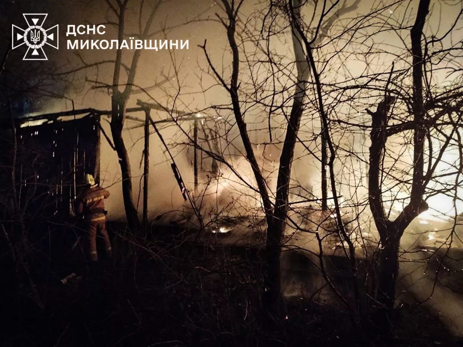 Пожежа на Миколаївщині. Фото: ДСНС