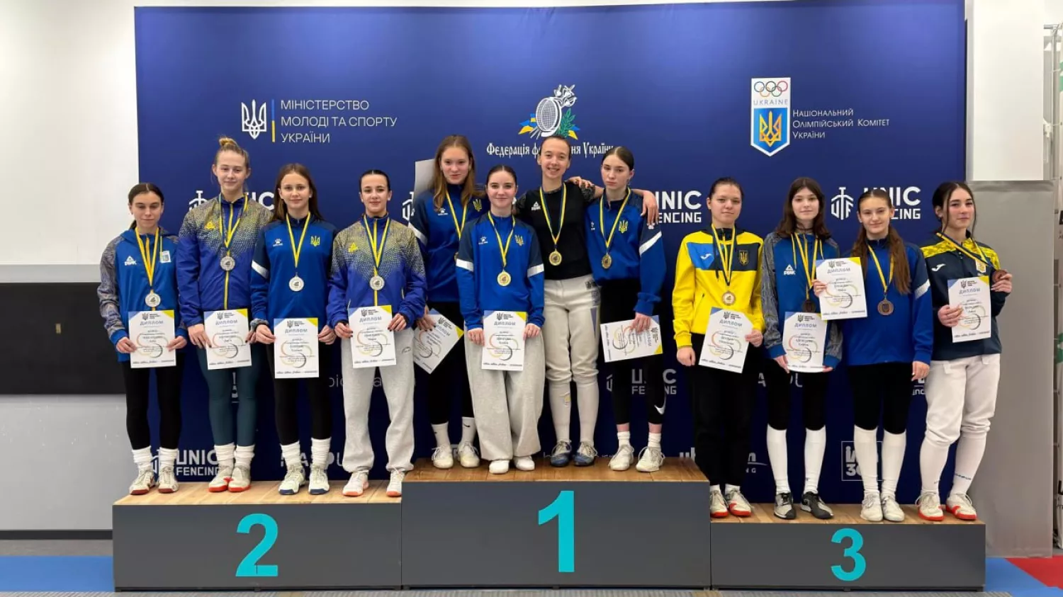 Миколаївські фехтувальники. Фото: Федерація фехтування України, Вадим Байдаченко