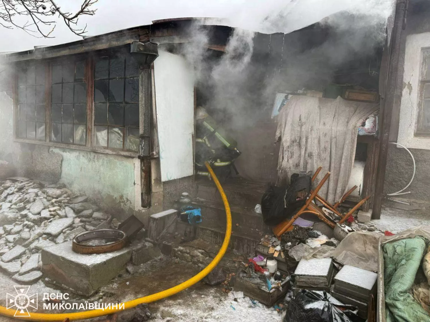 Пожежа на Миколаївщині. Фото: ДСНС