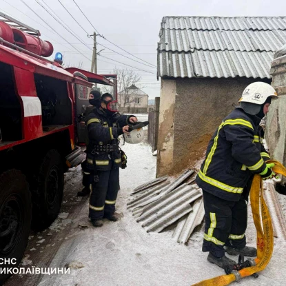 Пожежа на Миколаївщині. Фото: ДСНС