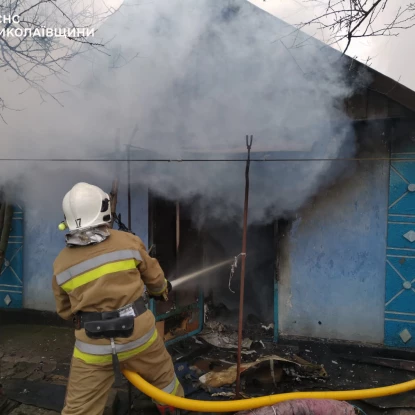 Пожежа на Миколаївщині. Фото: ДСНС