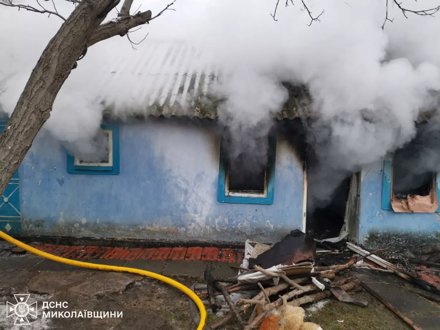 Пожежа на Миколаївщині. Фото: ДСНС, ілюстративне