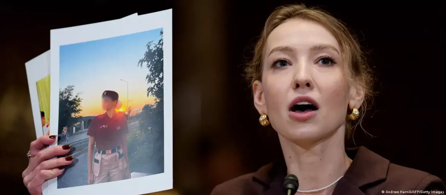 Катерина Рашевська під час виступу у Сенаті продемонструвала фото заретушованим обличчям 16-річної Лізи, яка їздила в Сондовон