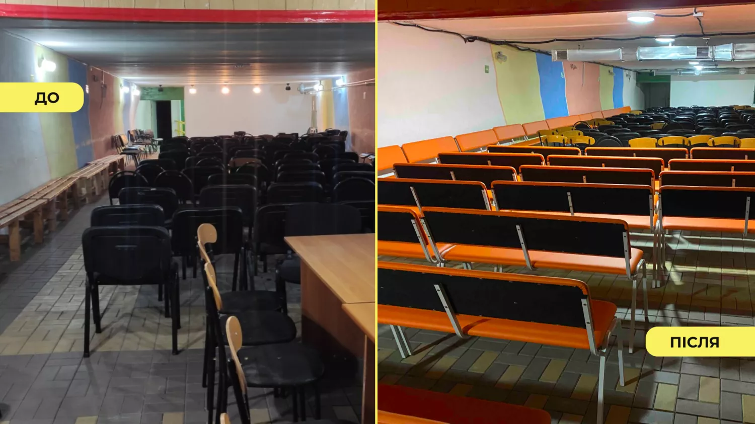 Благодійники відремонтували укриття для 365 школярів Казанківської гімназії на Миколаївщині. Фото: KSE Foundation