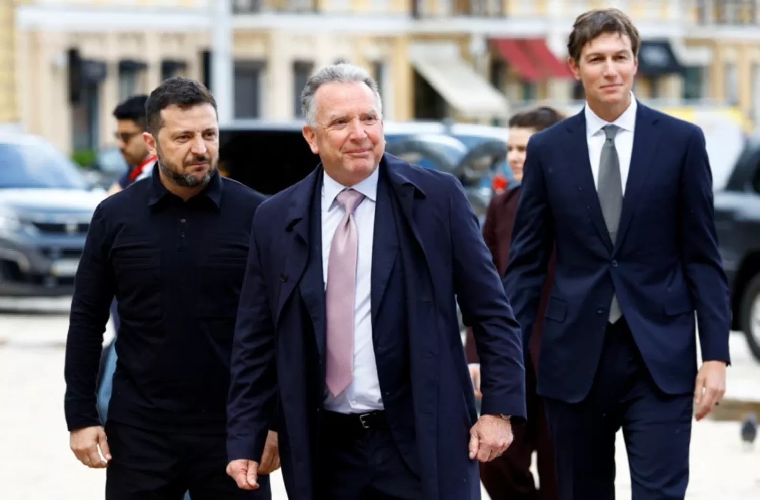 Стів Віткофф і Джаред Кушнер під час першого візиту до Києва. Фото: Reuters