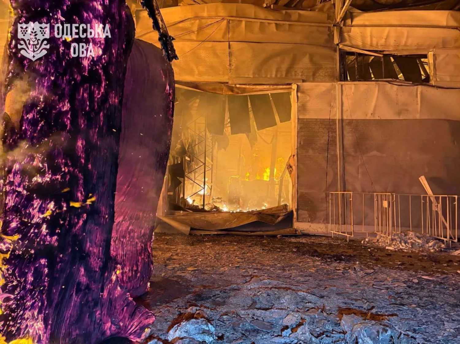 Наслідки обстрілу Одеської області. Фото: ОВА