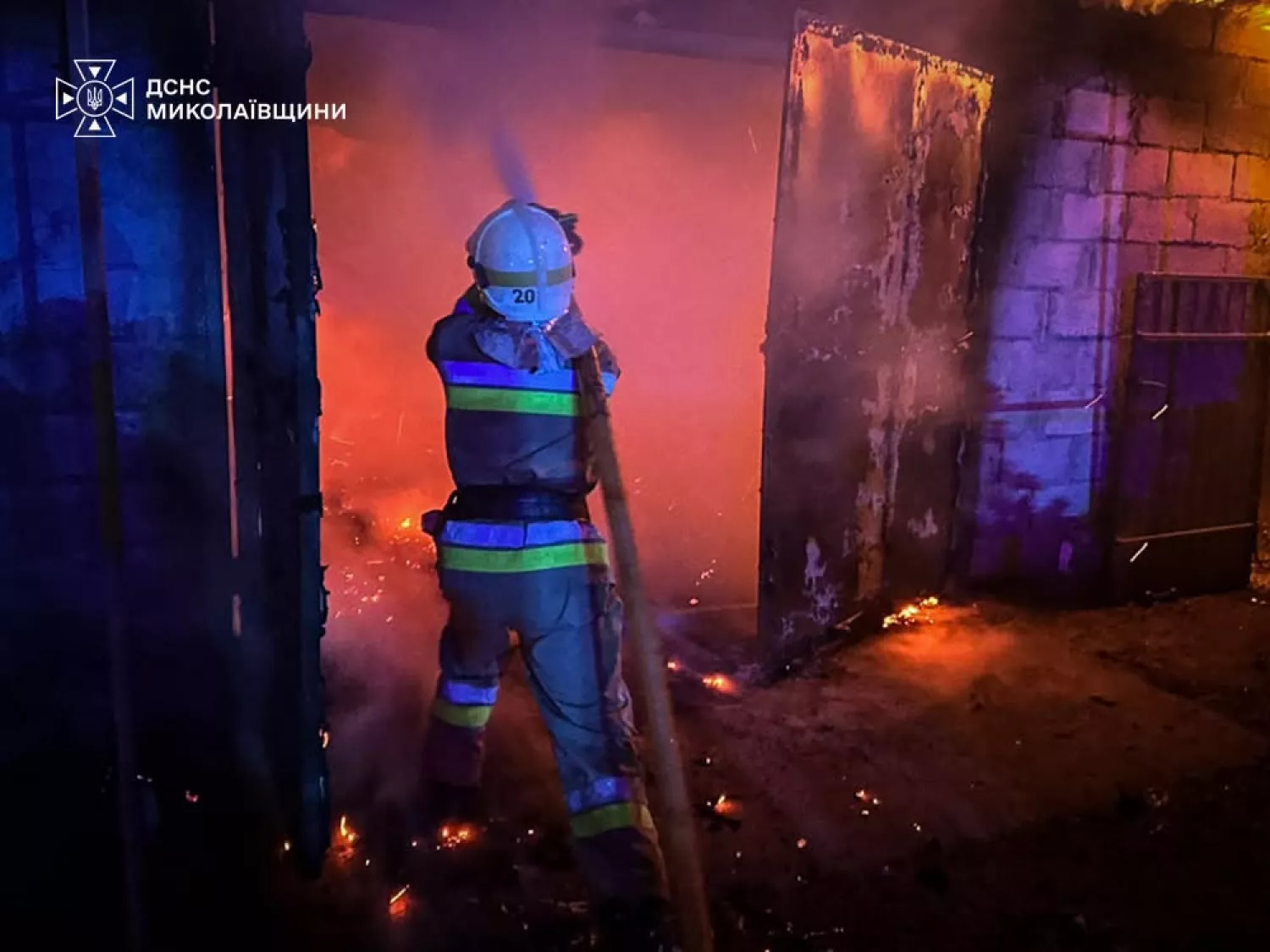 Ліквідація пожежі у Миколаївській області. Фото: ДСНС