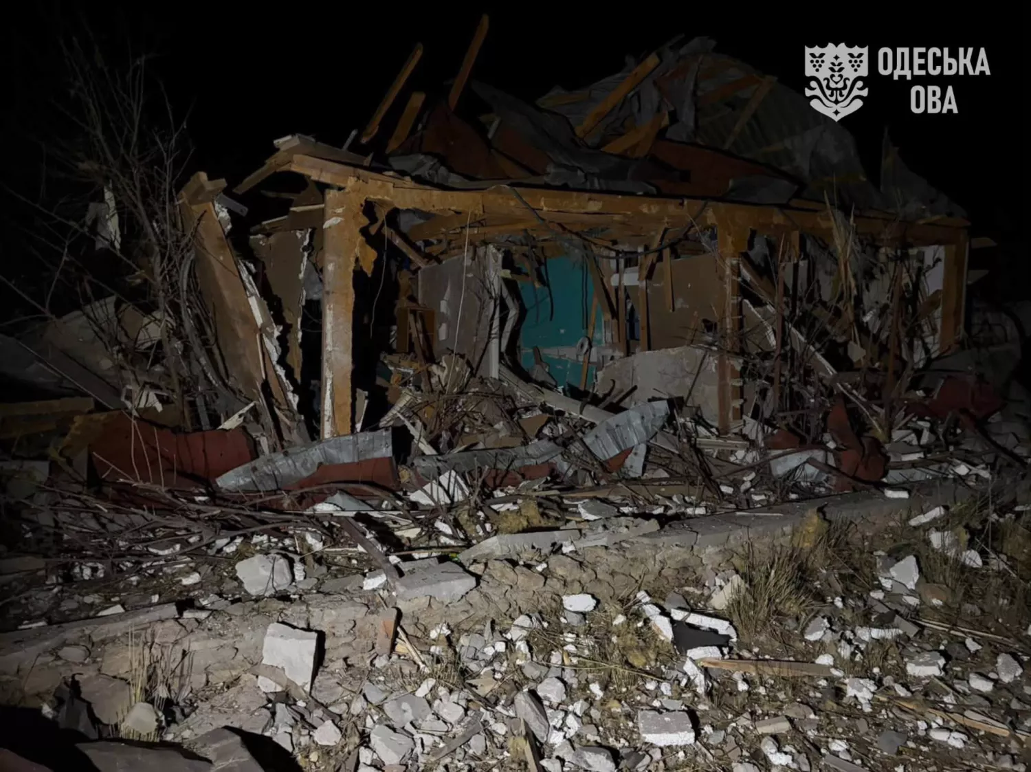 Наслідки обстрілу Одещини. Фото: Одеська ОВА