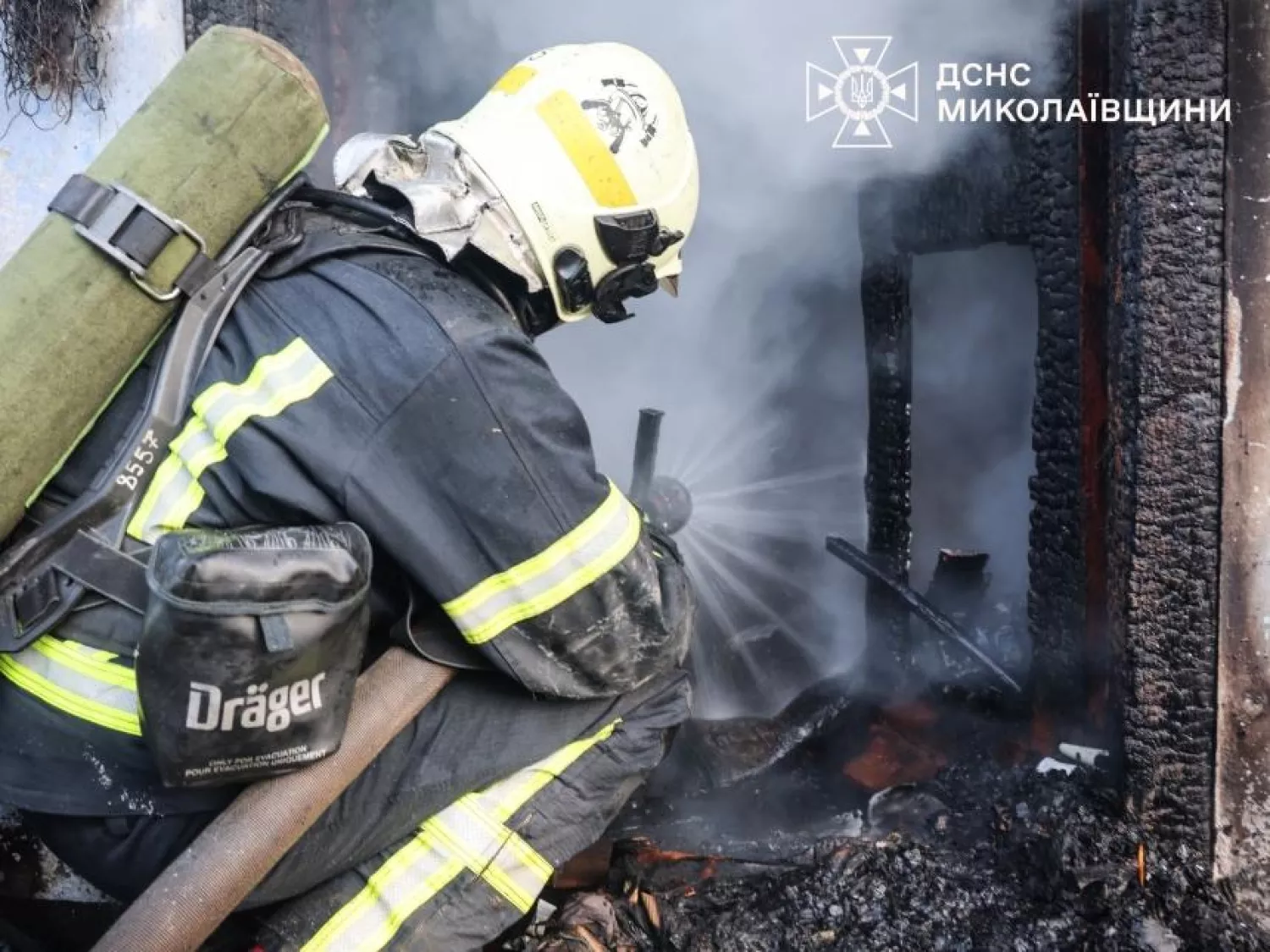 Пожежа в житловому будинку на Миколаївщині. Архівне фото ДСНС