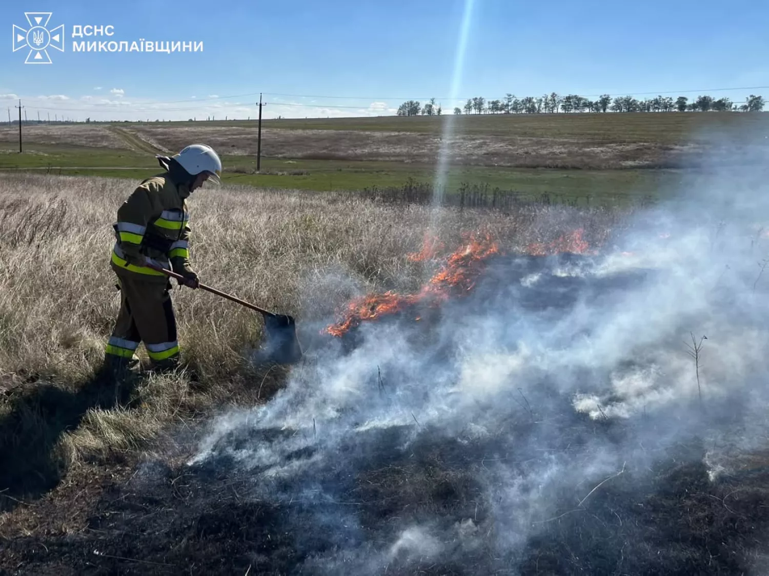 Пожежа на Миколаївщині. Фото: ДСНС
