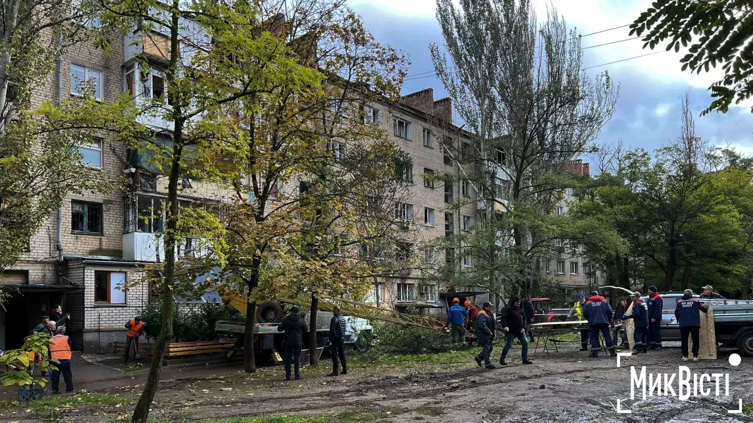 Наслідки удару по Миколаєву 20 жовтня. Фото: МикВісті
