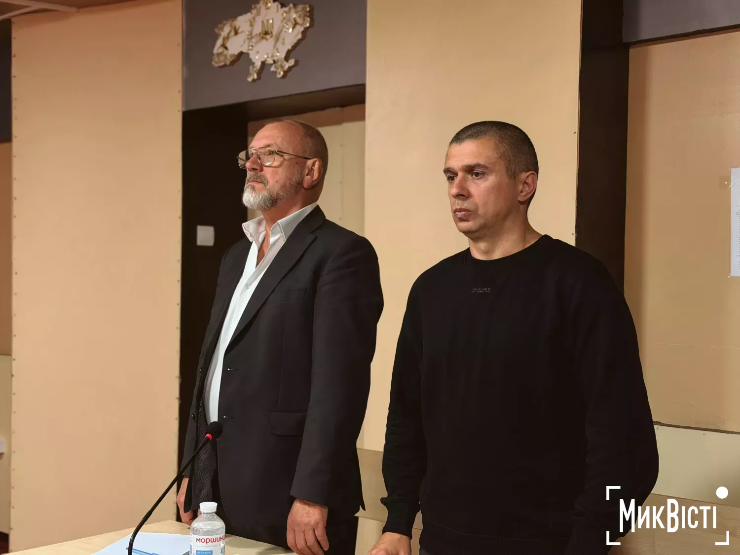 Олександр Береговий та його захисник Володимир Тимошин. Фото: МикВісті