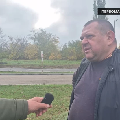 Житель Первомайска. Скріншот відео Суспільне