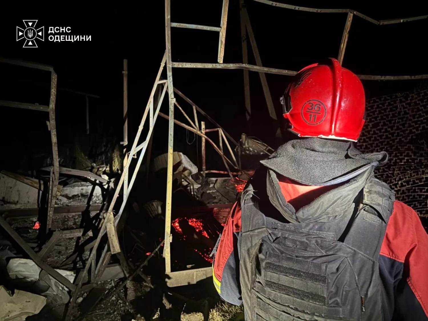 Наслідки атаки на Одеську область 23 жовтня. Фото: ДСНС