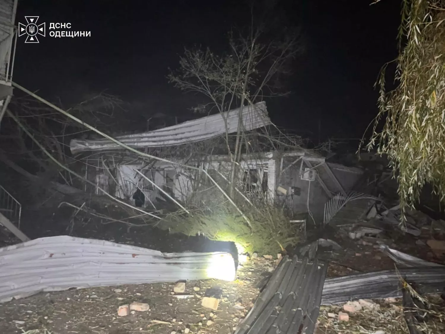 Наслідки атаки на Одеську область 23 жовтня. Фото: ДСНС