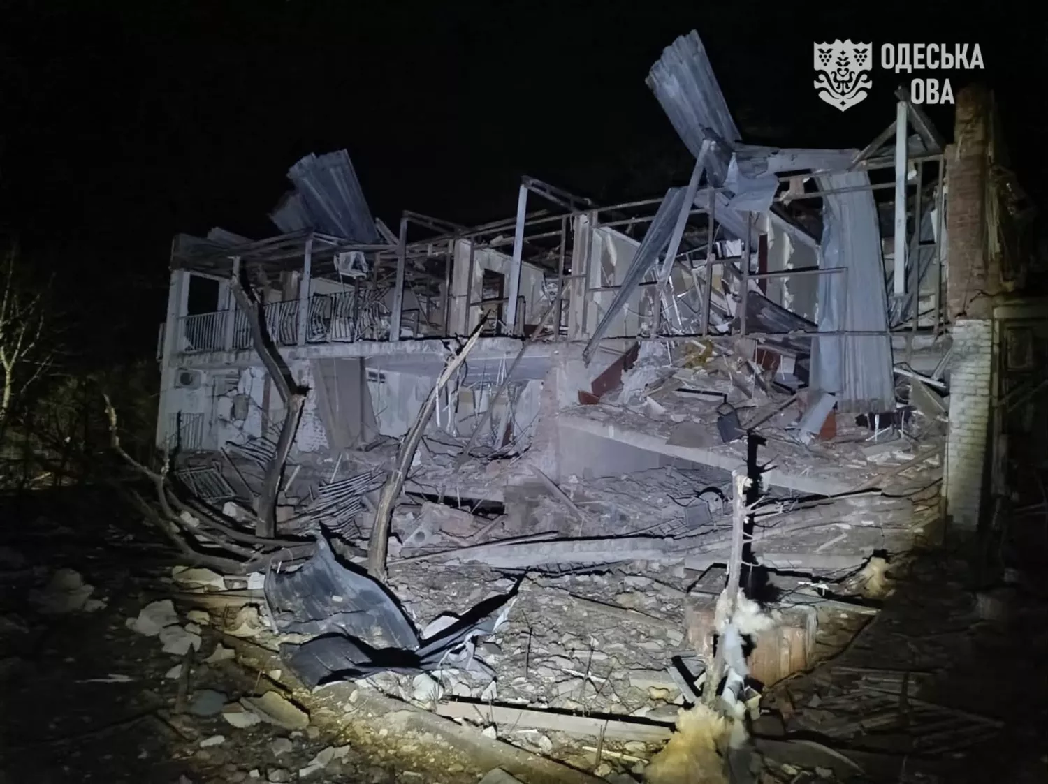Наслідки атаки на Одеську область 23 жовтня. Фото: ОВА