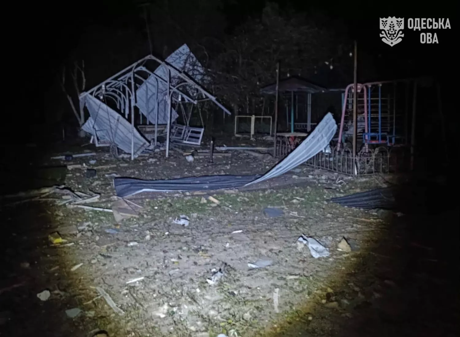 Наслідки атаки на Одеську область 23 жовтня. Фото: ОВА