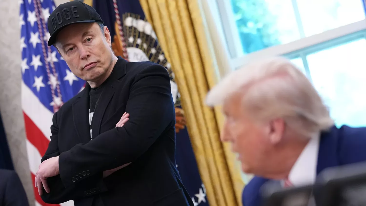 Трамп стверджує, що Маск відновив швидкість Starlink в Україні. Getty Images, Kevin Dietsch