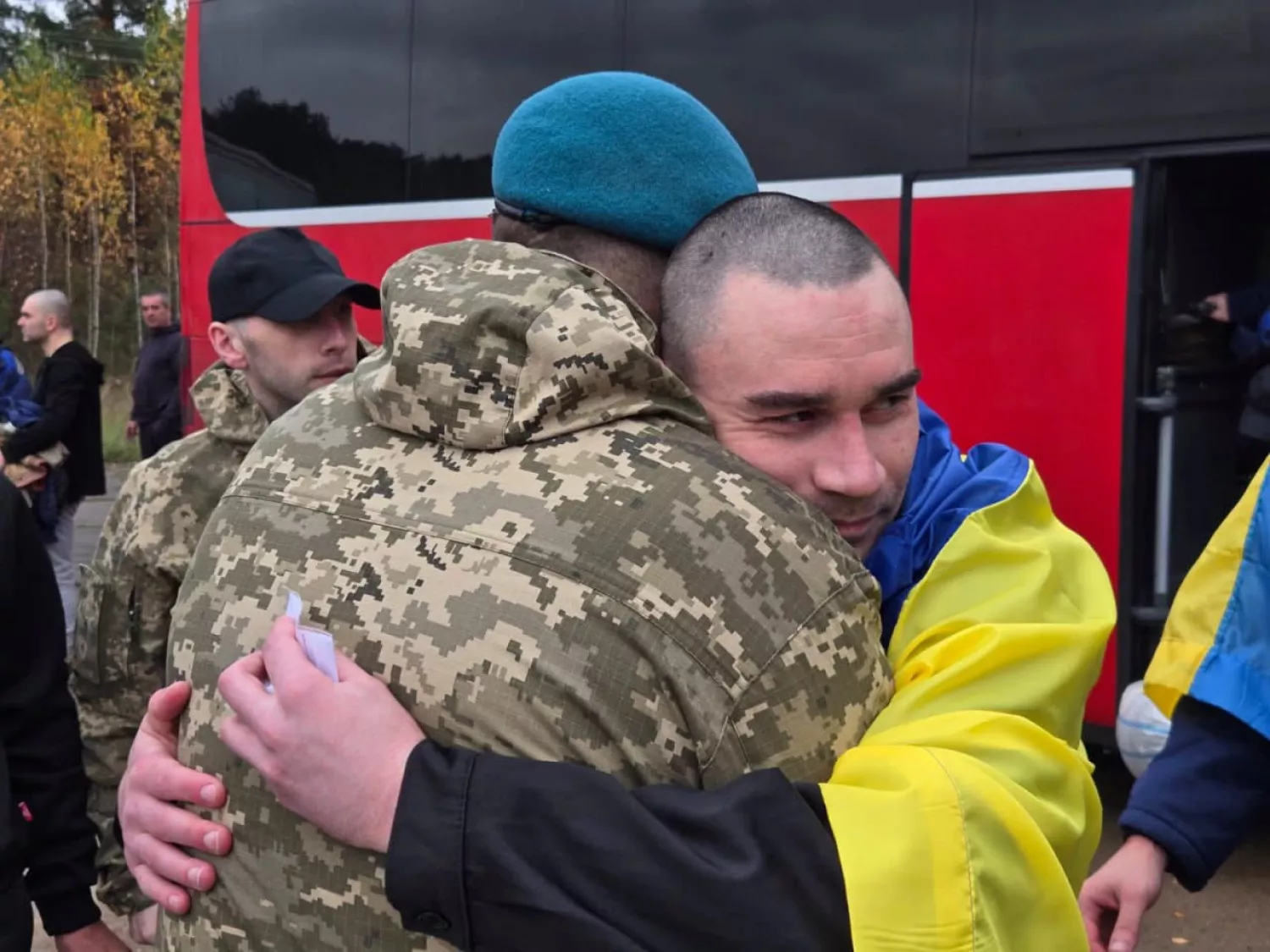 Повернення військових з російського полону. Фото: ОП